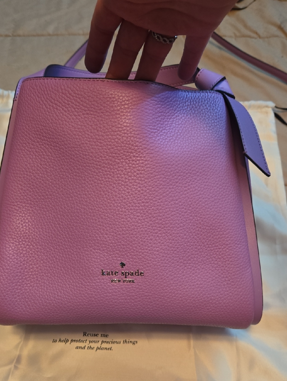 kate spade Lavender-Pink Pebbled Leather Shoulder Bag